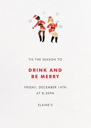 Jingle Ladies - Holiday Party Invitation by Hello!Lucky - Back