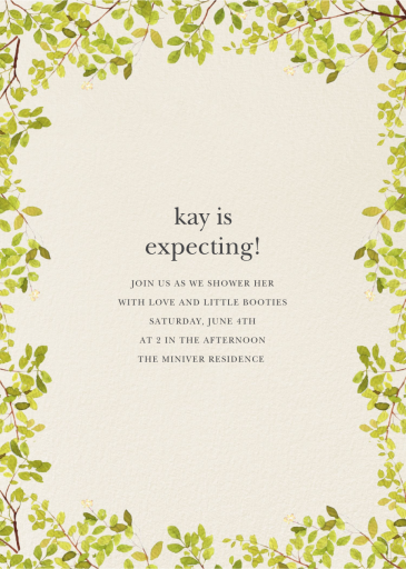 Spring Border - Baby Shower Invitation by Felix Doolittle