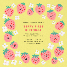Berry Baby - First Birthday Invitation by Hello!Lucky