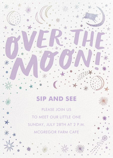 Space Cow - Sip and See Invitation by Hello!Lucky