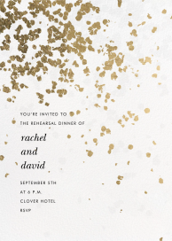 Gold Foil Confetti - Rehearsal Dinner Invitation by Kelly Wearstler