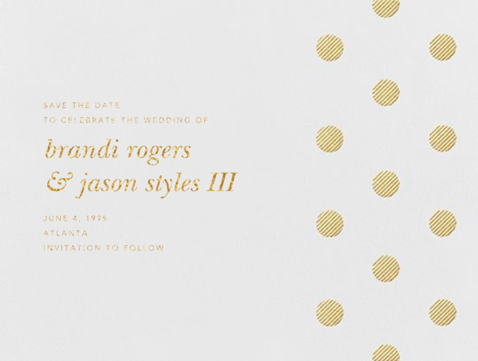 Polka Dot (Save The Date) by Oscar de la Renta