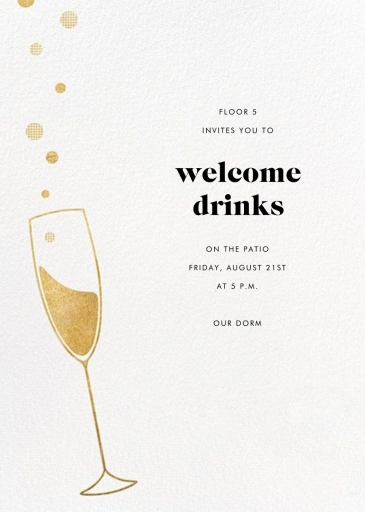 Champagne Flute by Paperless Post