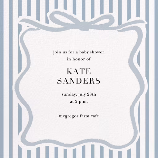 Coquette Ribbons - Baby Shower Invitation by Sugar Paper