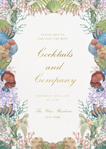 Underwater Oasis - Cocktail Party Invitation by Sketch Design Studio
