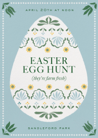 Decorated Easter Egg - Invitation by Martha Stewart