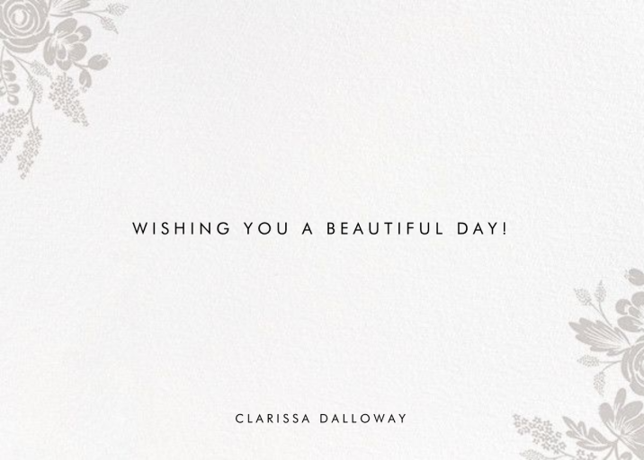 Heather and Lace (Photo Stationery) - Stationery by Rifle Paper Co. - Back