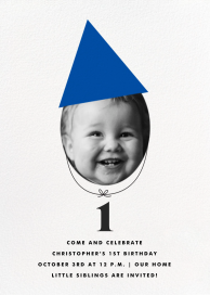 Party Hat (Photo) - Birthday Invitation by The Indigo Bunting
