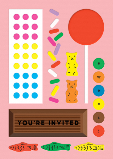 Candy Party - Birthday Invitation by The Indigo Bunting