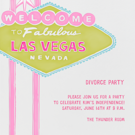 Vegas Welcome - Divorce Party Invitation by Paperless Post