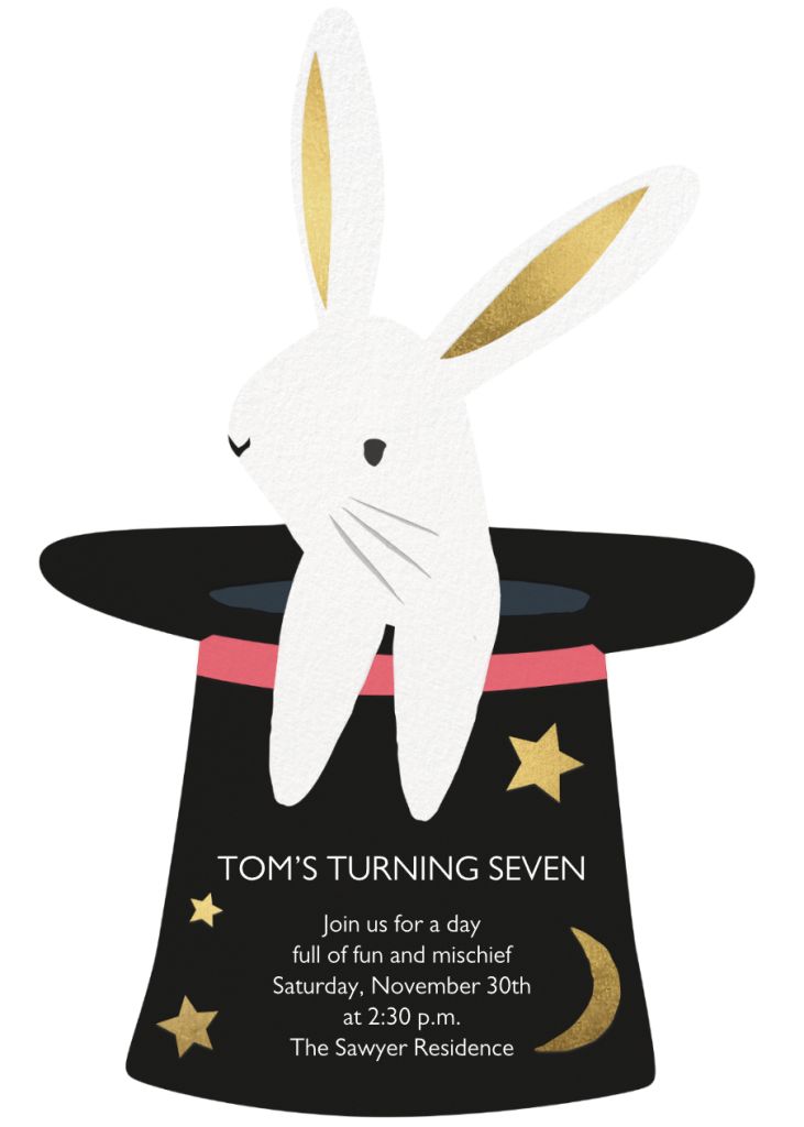 Magic Rabbit Invitation