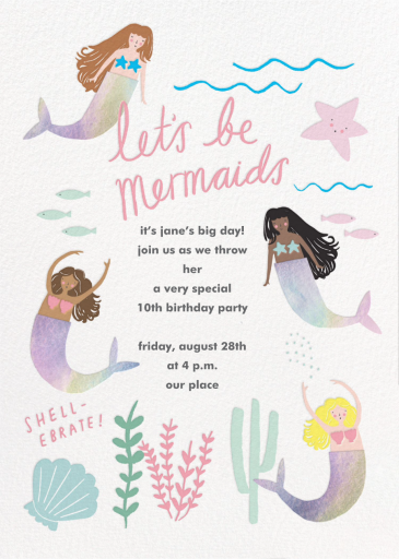 Mermaids in Waiting - Get-Together Invitation by Meri Meri
