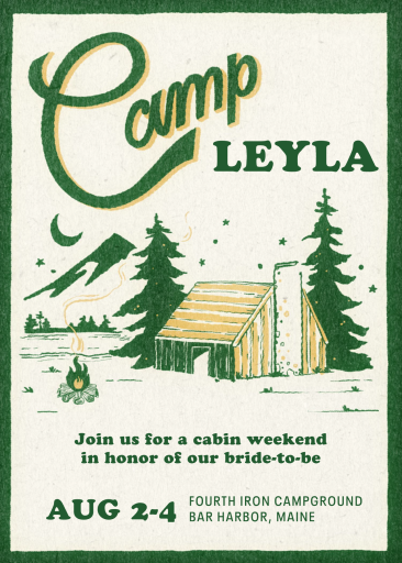 Camp Celebration - Bachelorette Party Invitation by Paperless Post