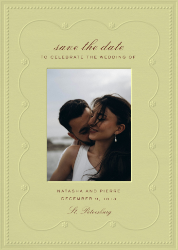 Embossed Scallop - Save the Date by Paperless Post