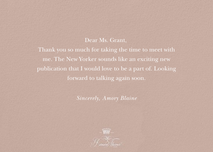 Thank You with Flair by Bernard Maisner - Back