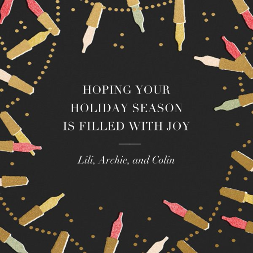 Golden Lights - Holiday Card by Paperless Post