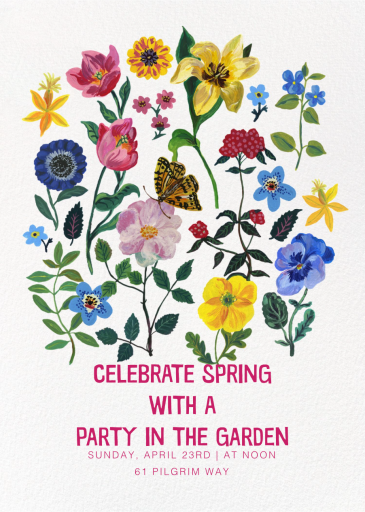 Les Coquelicots - Garden Party Invitation by Nathalie Lété