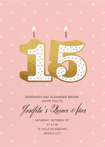 Fifteen Candles - Quinceañera Invitation by Paperless Post
