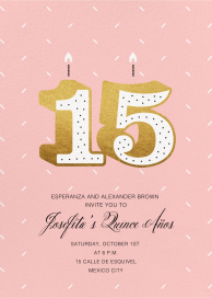 Fifteen Candles - Quinceañera Invitation by Paperless Post