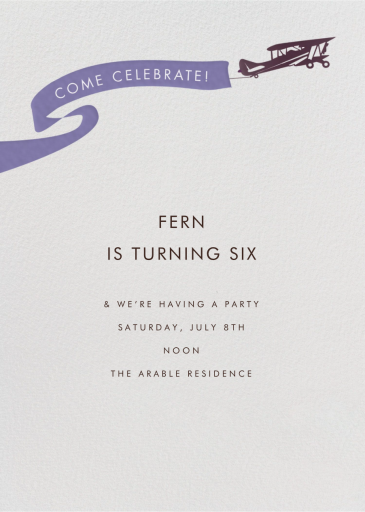 Biplane by Paperless Post