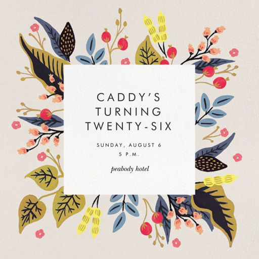 Egret Garden (Square) - Birthday Invitation by Rifle Paper Co.