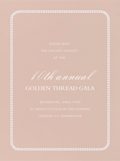 Leaf Inner Bevel Border - Fundraiser Invitation by Paperless Post