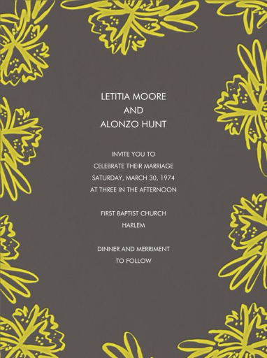 Inked flowers - Wedding Invitation by linda-harriett