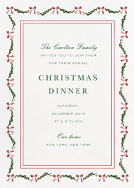 Greenery and Bows (Riley Sheehey) - Christmas Party Invitation by Dogwood Hill
