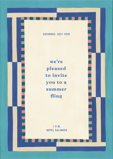 Milla - Summer Party Invitation by Lisa Corti