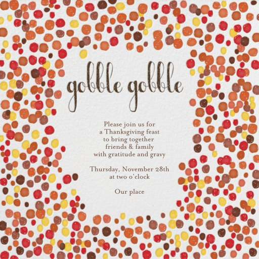 Gobble Gobble - Invitation by Mr. Boddington's Studio