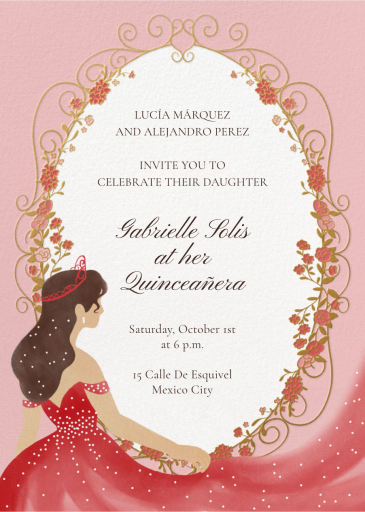 Sparkling Princess - Quinceañera Invitation by Paperless Post