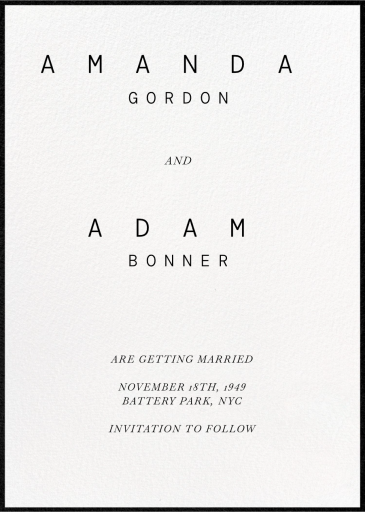 Type and Space - Save the Date by Paperless Post