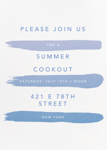 Gradient Brush Strokes - BBQ Invitation by Paperless Post