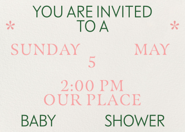 Keep It Sweet (Horizontal) - Baby Shower Invitation by Goods Gang