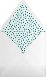 Teal Scattered Dots Invitation Envelope