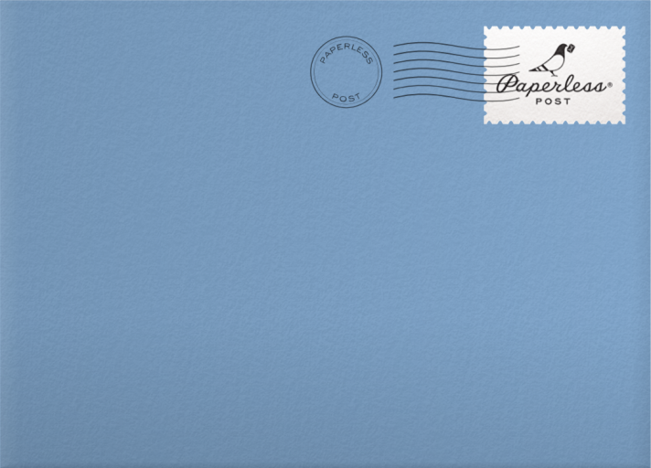 Blue Menorah Hanukkah Invitation Envelope