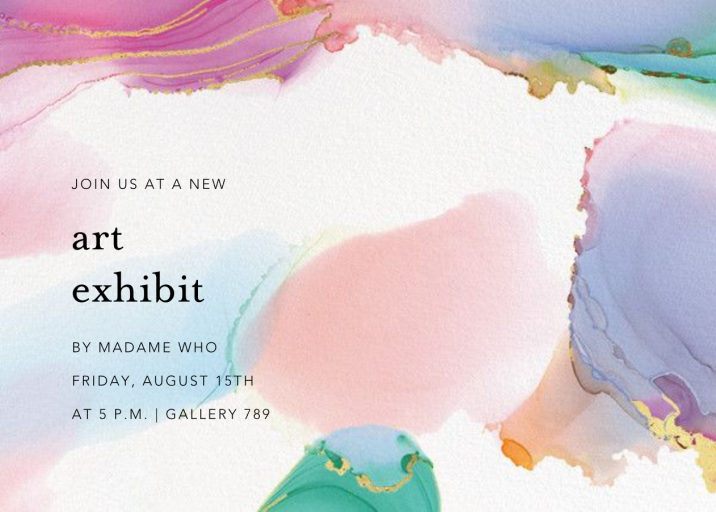 Gilded Rainbow - Art Exhibition Invitation by Ashley G