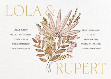 Pompas Bouquet - Engagement Party Invitation by Paperless Post