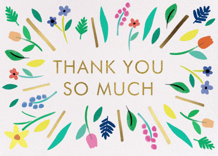 Thank You Burst (Charlotte Trounce) - Thank You Card by Wrap