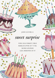 Pedestal Platter - Birthday Invitation by Happy Menocal