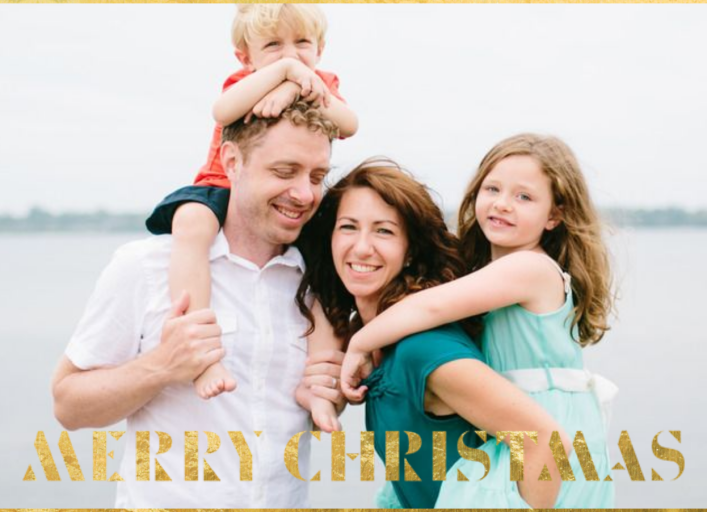 Stenciled Text Overlay (Photo) - Holiday Card by Paperless Post