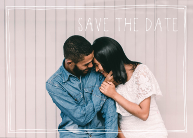 Double Hand Drawn Bordered - Save the Date by Linda and Harriett