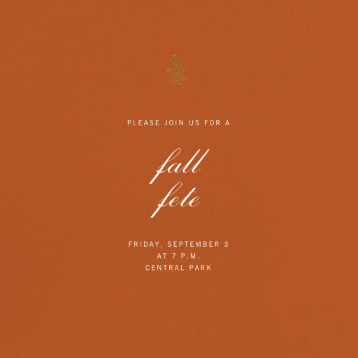 Burnt Caramel (Square) - Invitation by Paperless Post