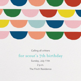 Festive Bunting - Birthday Invitation by Ashley G