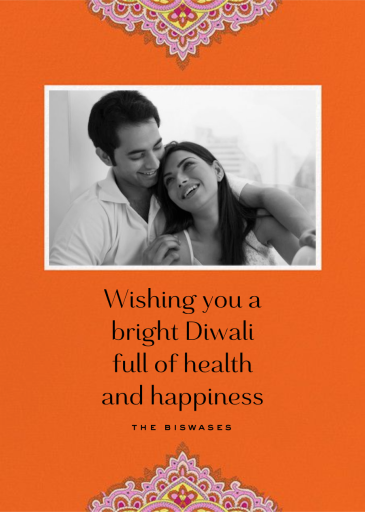 Lord Paisley Tana (Photo Save the Date) - Diwali Card by Liberty