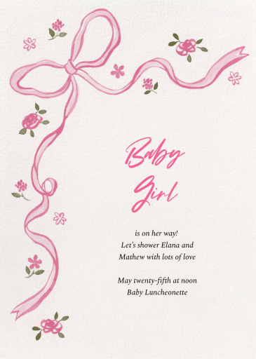 Rosy Bow by Paperless Post