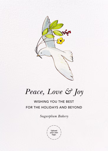 Peaceful Dove - Business Holiday Card by Felix Doolittle