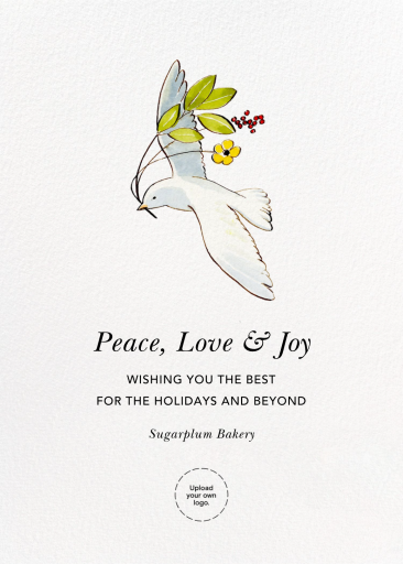 Peaceful Dove - Business Holiday Card by Felix Doolittle