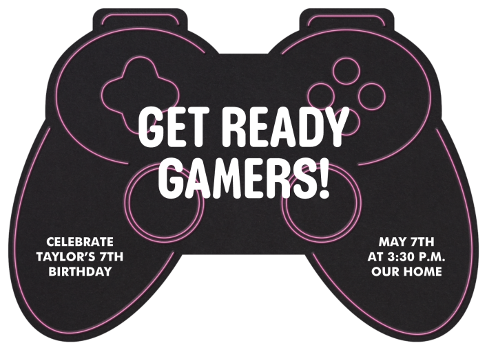 Game Controller Cutout - Birthday Invitation by Paperless Post