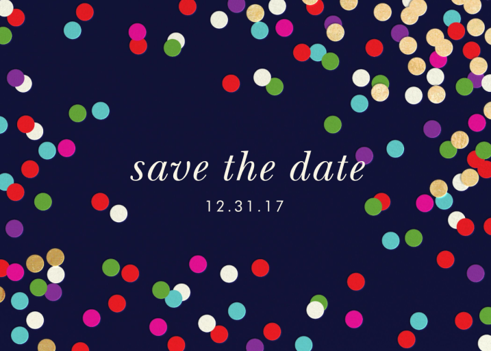 Confetti Toss - Holiday Save the Date by kate spade new york